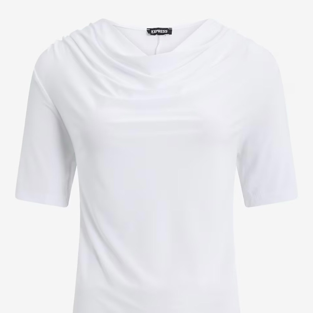Express Cowl Neck Short Sleeve Top